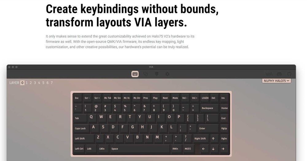Nuphy Halo75 V2, switch mint/raspberry/lemon/silent red