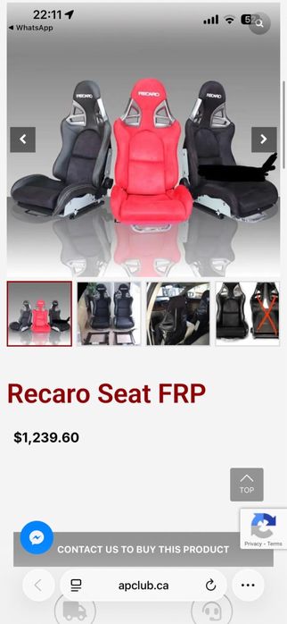 Bancos/backet replica Recaro