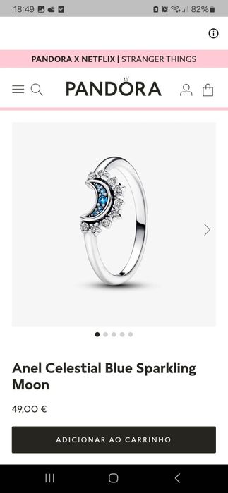 Anéis Celestial Sparkling Pandora