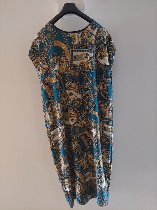 Sukienka maxi, przewiewna wiskoza, 54, plus size