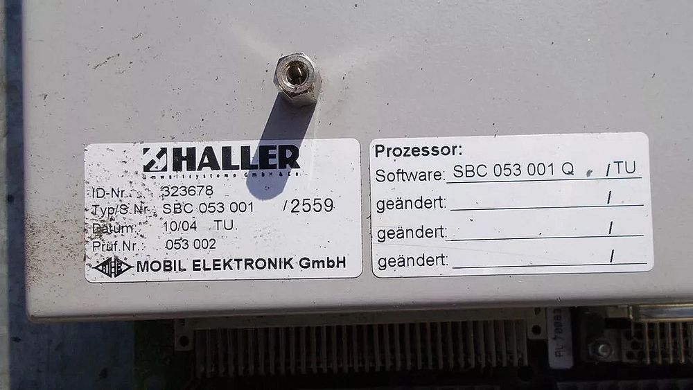 Sterowanie Główne Śmieciarka Haller Sbc