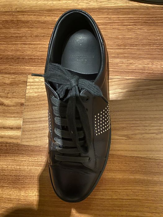 Sapatilhas Saint Laurent, pretas em pele