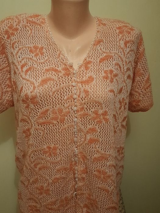 Блузка ажурная вязка.