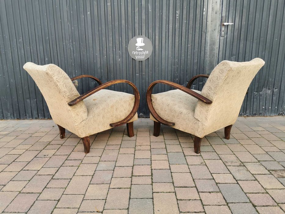 Fotel ART DECO proj. J. Halabala, Czechosłowacja '30-'50, Retro