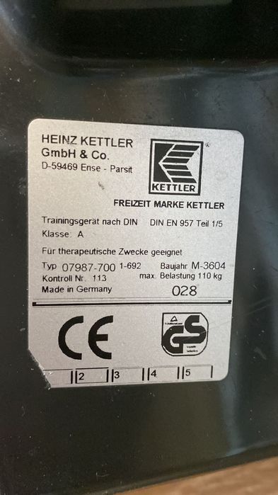 ROWER Kettler stacjonarny do Rehabilitacji