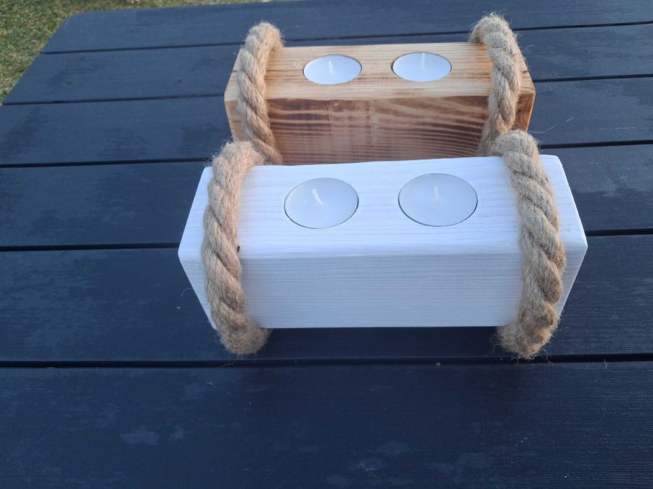 Świecznik drewniany