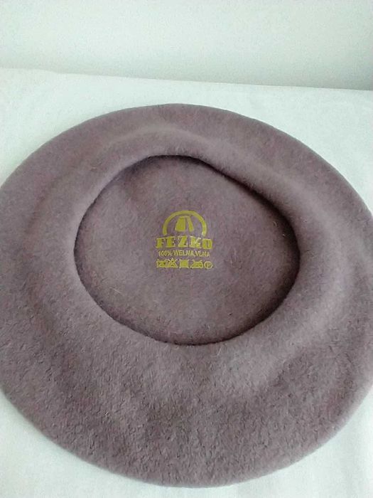 elegancki beret 100% wełna