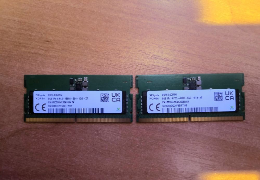 Оперативна пам'ять SK Hynix 16 GB DDR5 4800 MHz SO-DIMM