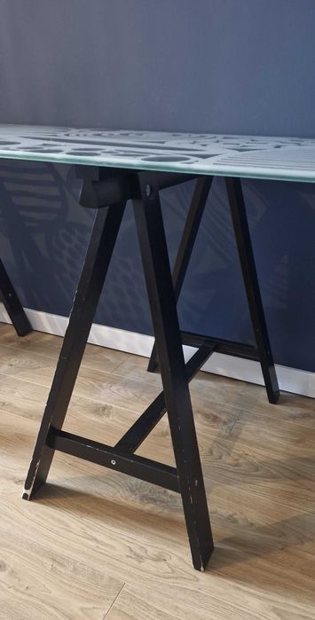 Biurko szklany blat Ikea