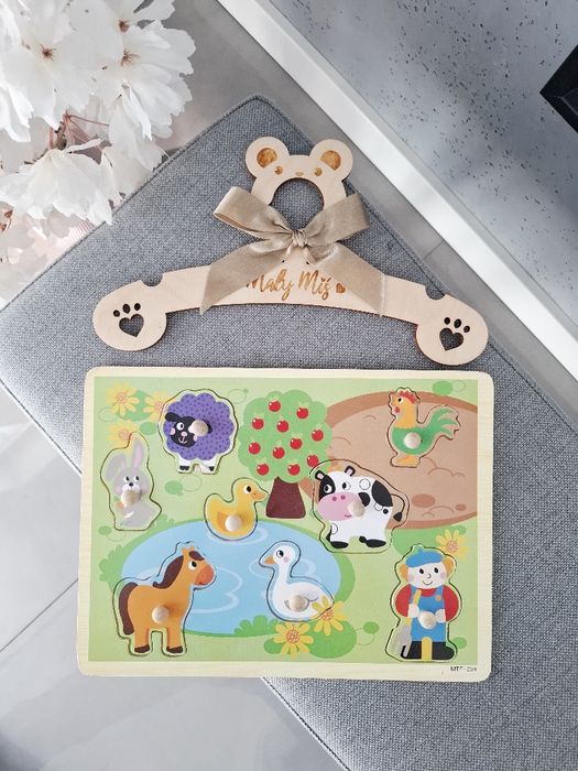 Układanka drewniana dla dzieci zwierzęta puzzle