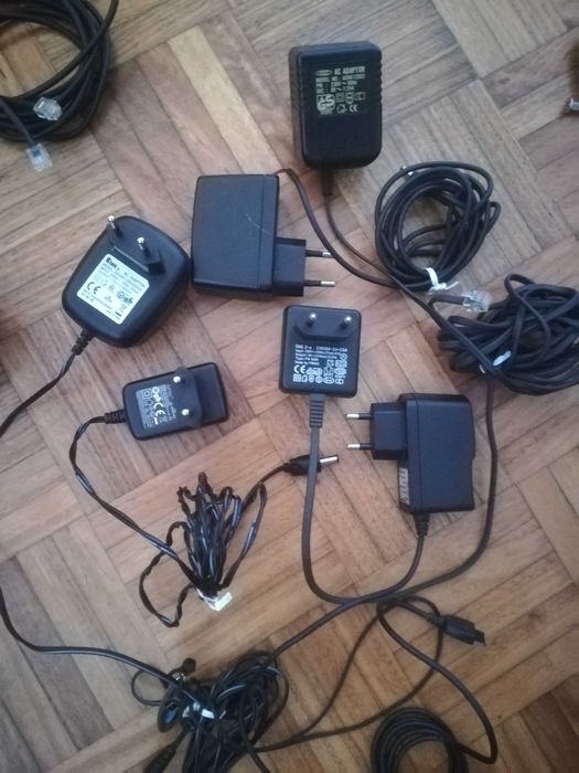 Lote de cabos e transformadores