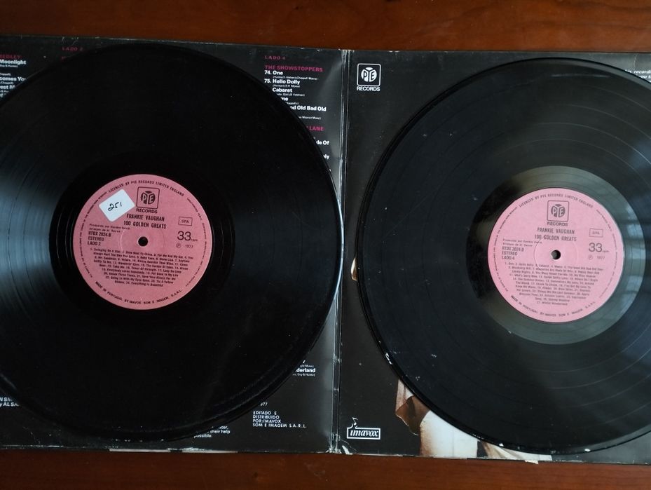 Disco de vinil LP x2 Frankie Vaughan - 100 Golden Greats