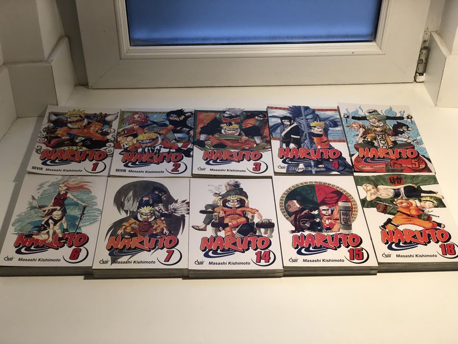 Manga “Naruto” 1-7 + 14 + 15+ 18-24 + 37+ 39