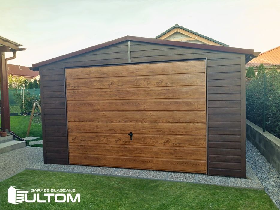 Garaż blaszany, blaszak drewnopodobny 4x6,4x5,4x7,4x8,premium