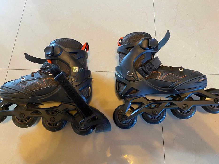 Rolki Oxelo 35-38 + 2 komplety ochraniaczy