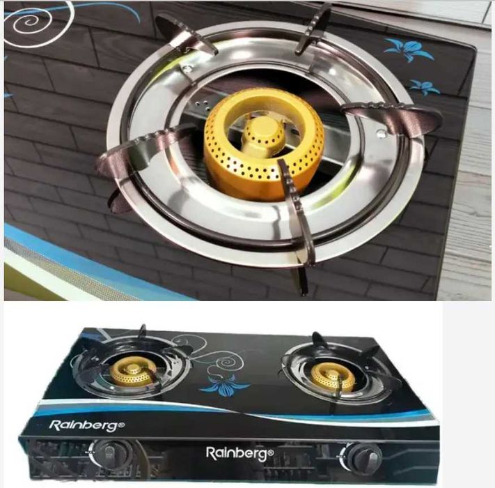 Газовая плита, настольная плита на 2 конфорки, портативная плита газ