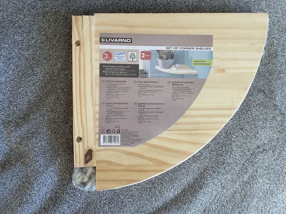 Półka narożna sosna dwupak