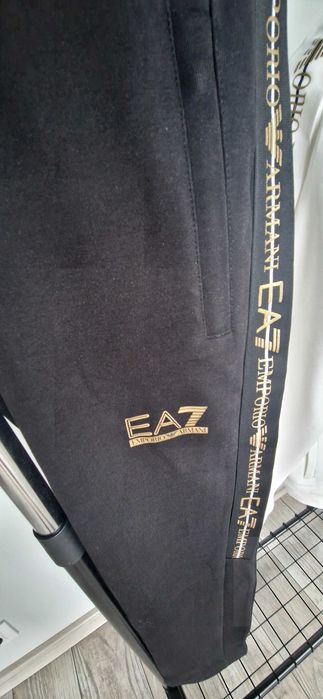 Dres męski EA7 biało/czarny 2XL