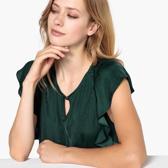 Túnica La Redoute cetim verde pré-mamã T.36