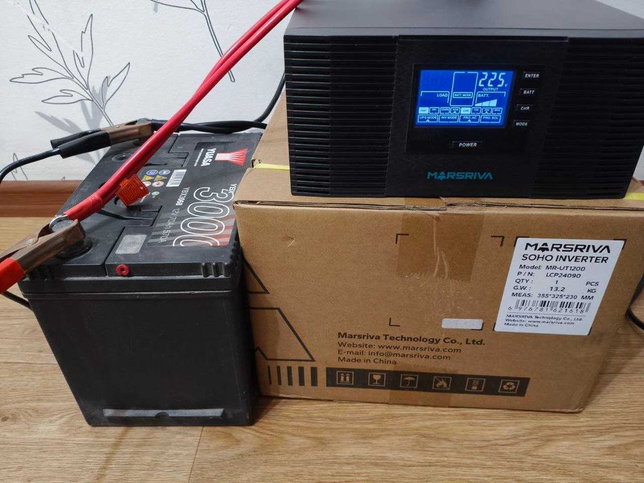 SOHO-Инвертор/UPS/ИБП Marsriva MR-UT1200 1000Вт/1200ВА 12В LiFePo4