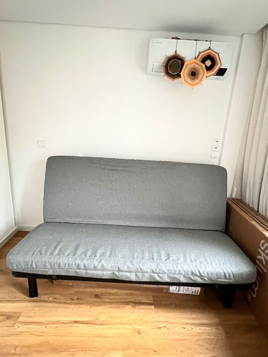 NYHAMN Sofá-cama 3 lugares, c/colchão de espuma/Skartofta