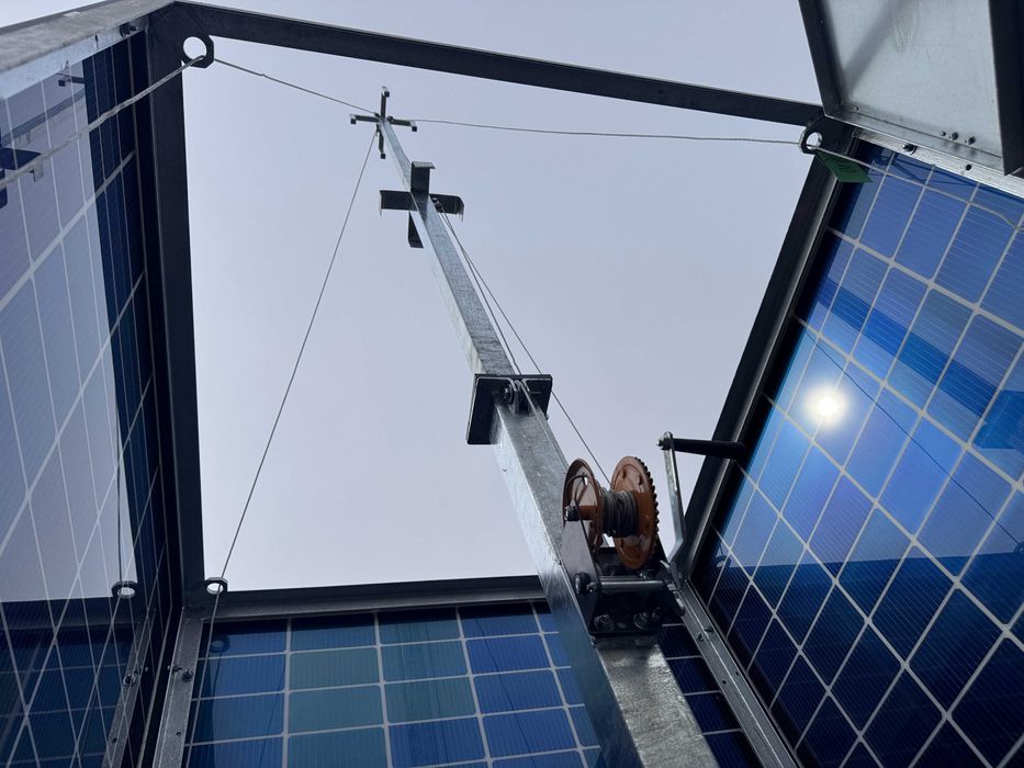 Wieża monitorująca CCTV SSWIN, Maszt teleskopowy przyczepka