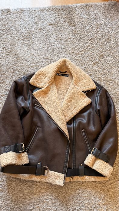 Zara косуха  дубленка