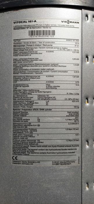 pompa ciepła CWU VIESSMANN bojler 300 L