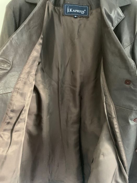 Blazer cabedal castanho