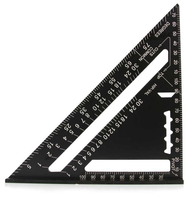 KĄTOWNIK STOLARSKI UNIWERSALNY Przymiar 7" 180mm Aluminiowy Miara
