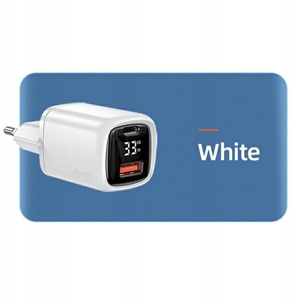Ładowarka USAMS T46 33W USB-C + USB PD3.0 QC3.0 szybkie ładowanie