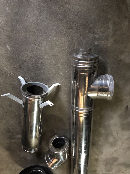 Tubo duplo e acessorios inox 100/150