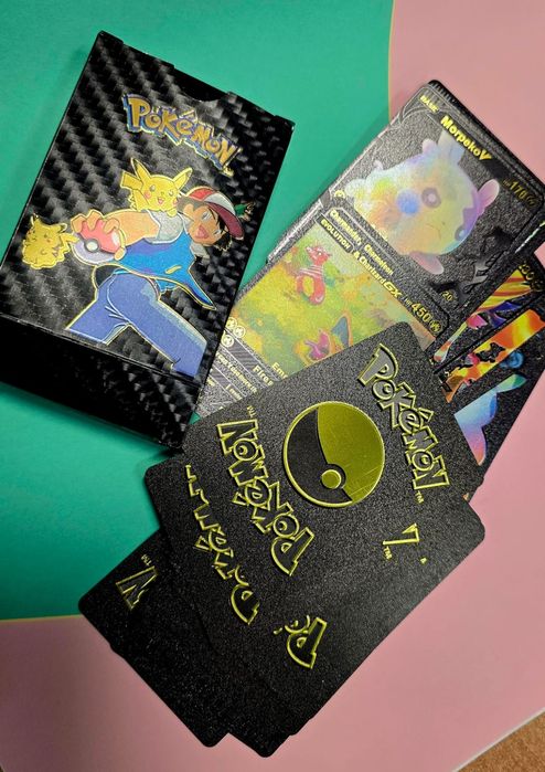 Czarne karty Pokemon 55 kart dla kolekcjonera nowe