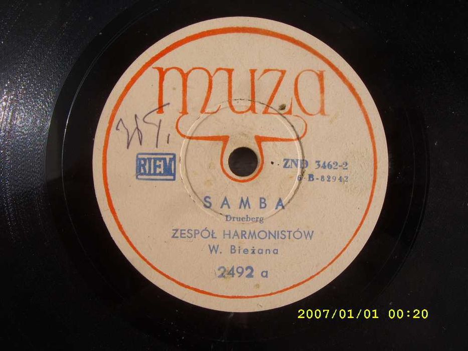 ZAabytkowe płyty szelakowe; MUZA-- 2 Sztuki, 50 ZL. / SZtuka.