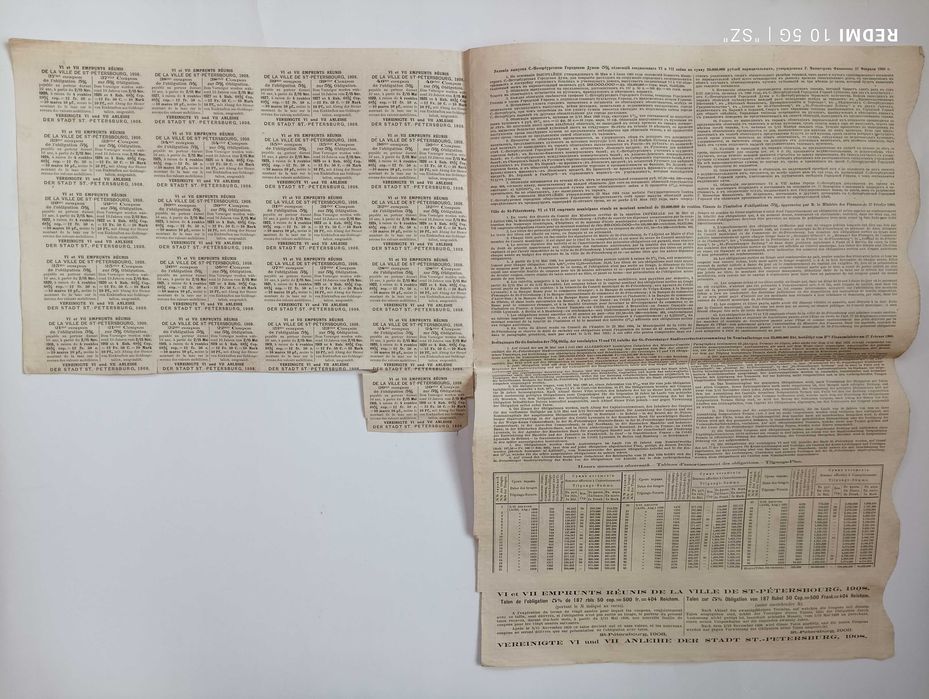 Obligacja 1908 rok - 060649 - Pożyczka Miasta Sankt Petersburg - Rosja