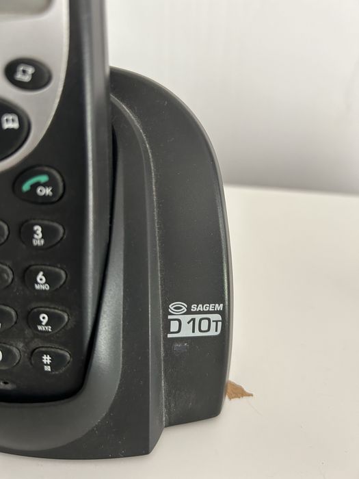 Sagem D10T telefon stancjonarny + zasilacz + kabel patchcord
