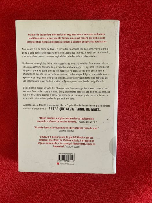 Livro "Colisão" de Jeff Abbott