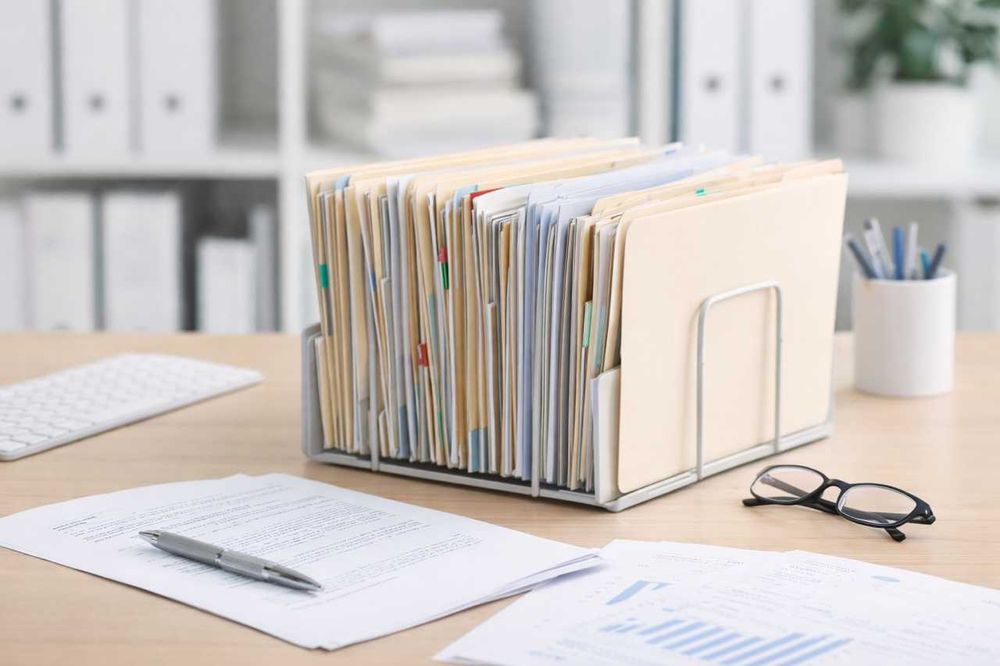 Organização de documentos pessoais e administrativos
