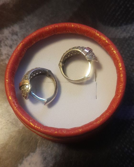 Серёжки золото + серебро.