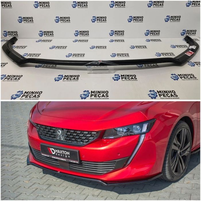 Spoiler Frontal Maxton Peugeot 508 GT MK2 Preto Brilho