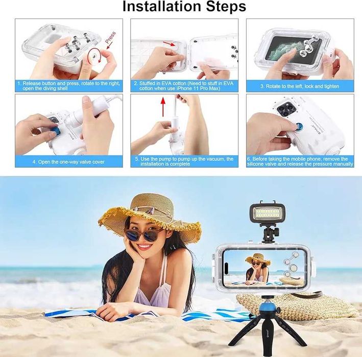 Capa de Mergulho à Prova de água PULUZ - Baixa de Preço