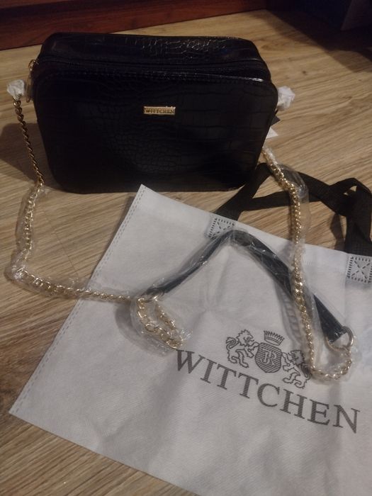 Wittchen czarna wężowa torebka