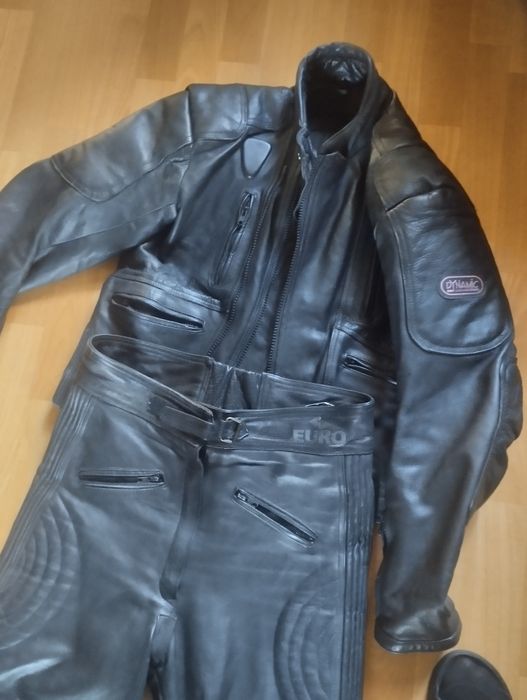 Kurtka i spodnie skóra