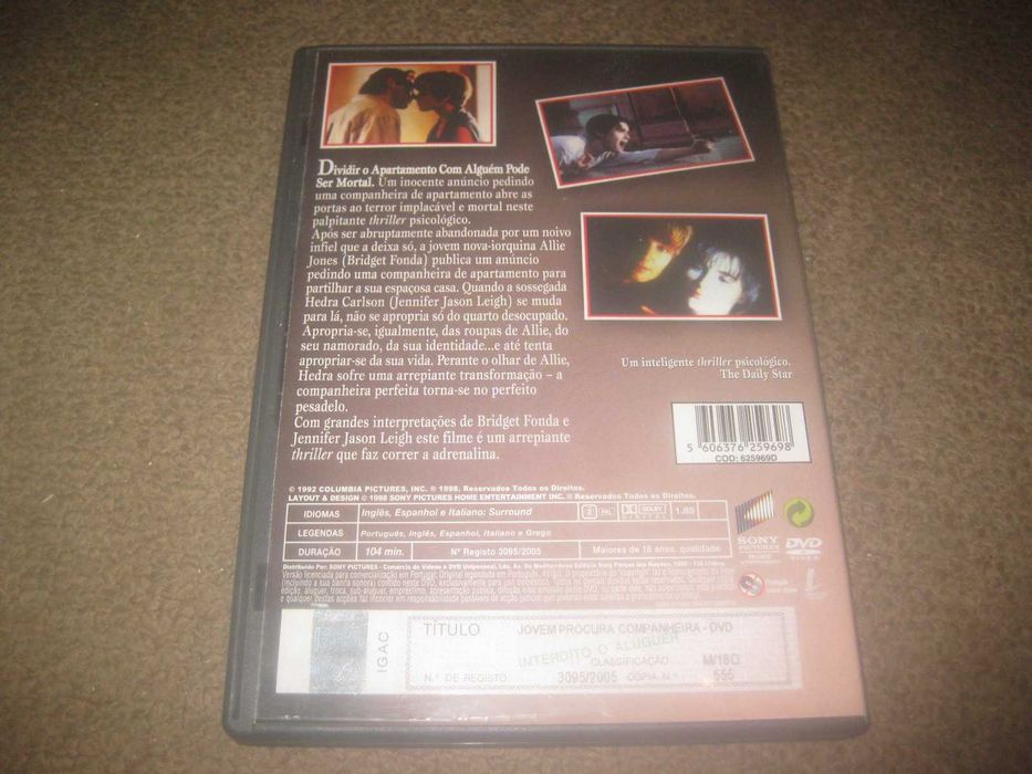 DVD "Jovem Procura Companheira" com Bridget Fonda/Raríssimo!