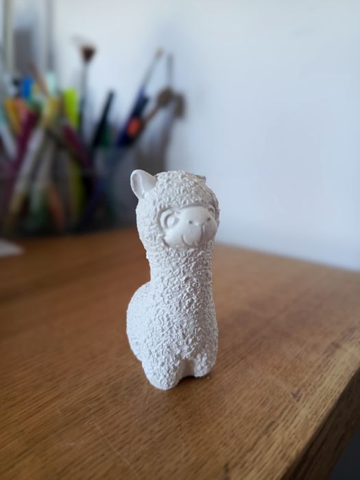 Figurka gipsowa alpaka bez ucha