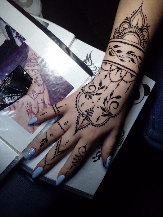 ХНА ЧОРНА свіжа Golecha для тимчасового тату!