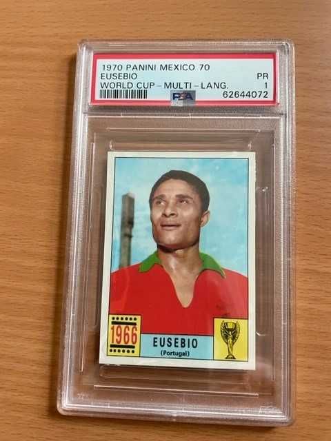 Cromo Eusébio México 1970 Panini - PSA 1