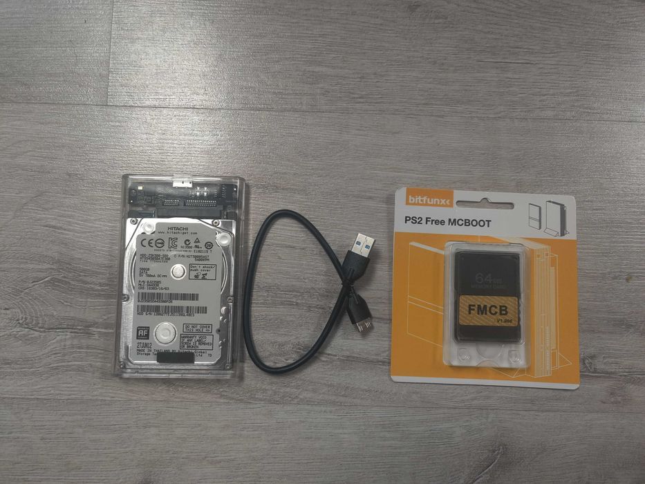 Карта памяти sony playstation 2 64МБ + HDD 500GB забитый играми PS2