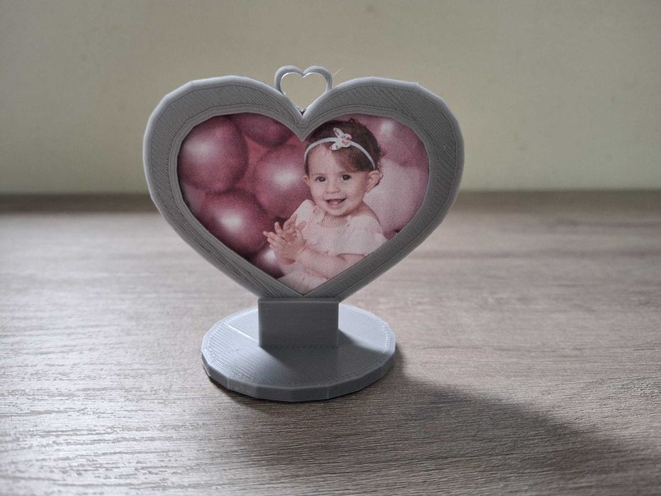 Porta Fotos de Coração Personalizável