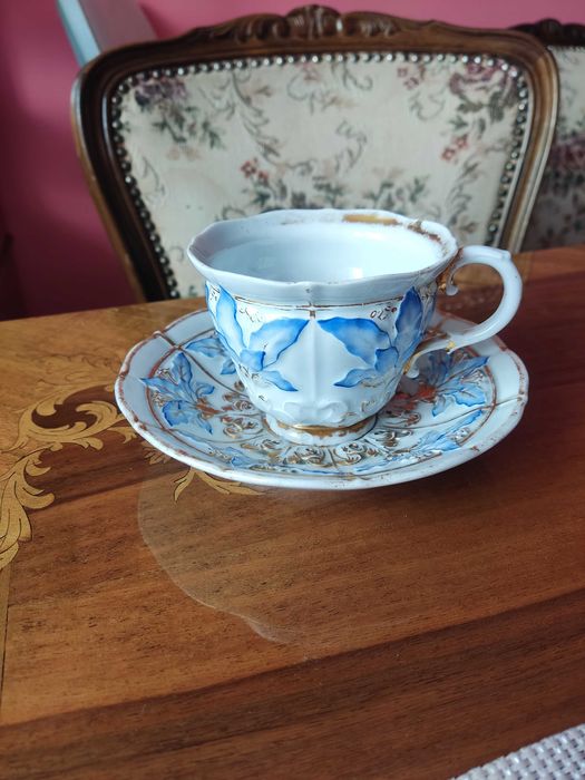 Miśnia Meissen duża filiżanka ze spodkiem